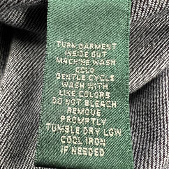 Lauren Ralph Lauren Dark Wash Denim Skirt Leather Buckle Pockets Size 16 - Picture 9 of 12